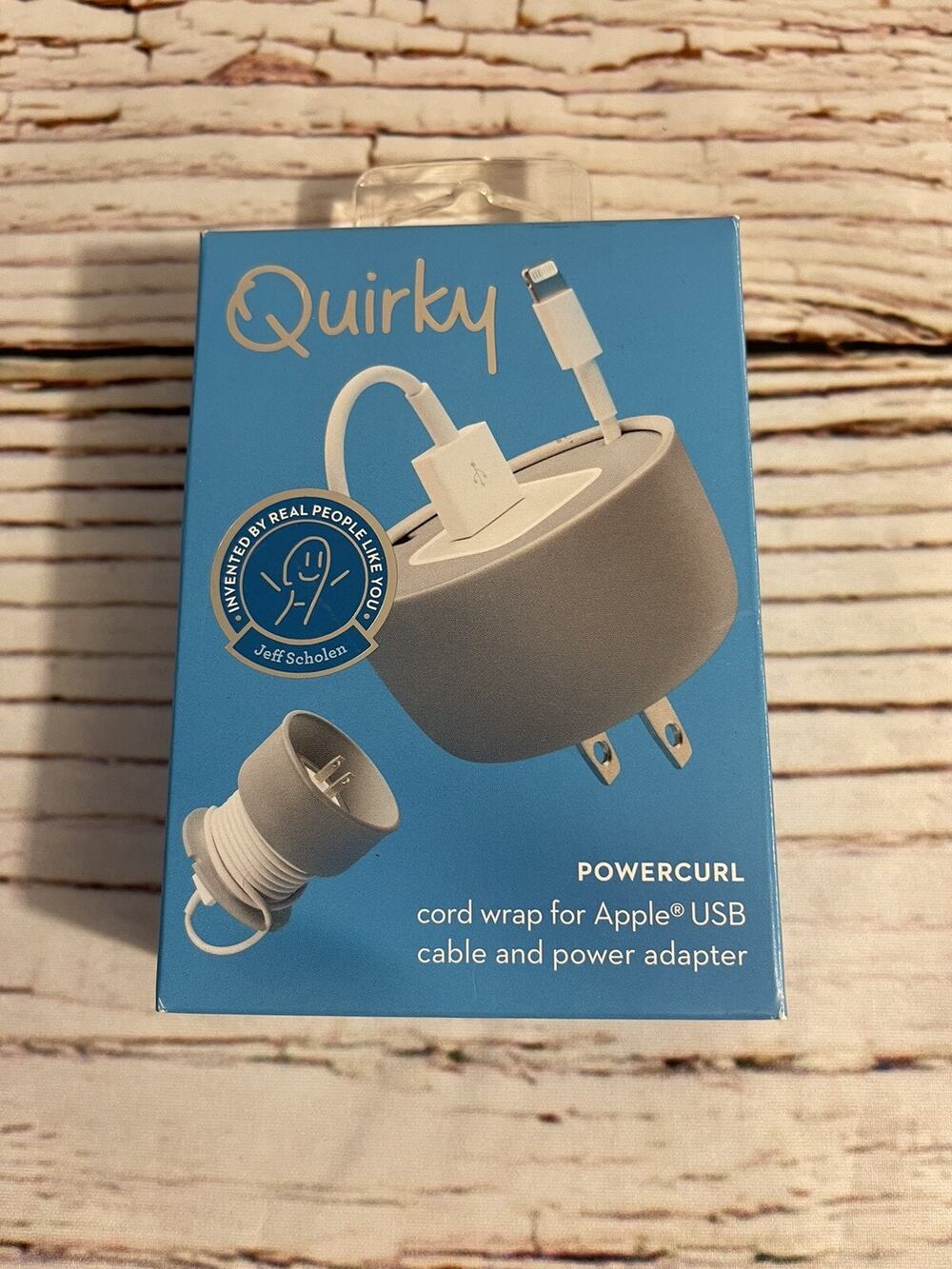 Quirky Powercurl Cord Wrap Apple For USB Cable NEW Great Gift Stocking Stuffer